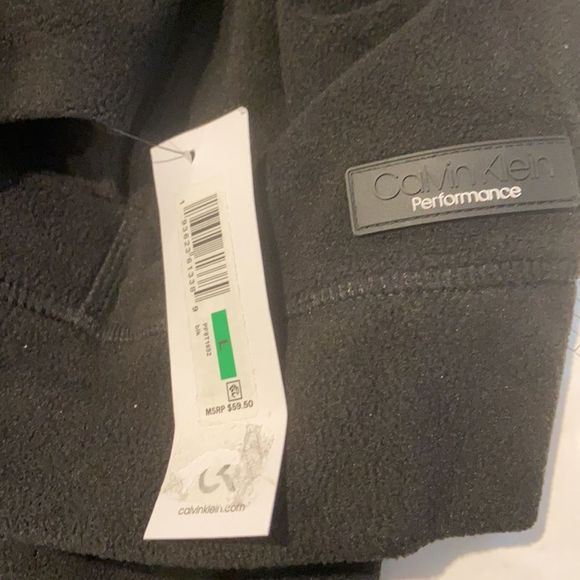 Calvin Klein Performance Women's Fleece Mock-Neck Sweatshirt Black-Large - Picture 6 of 6